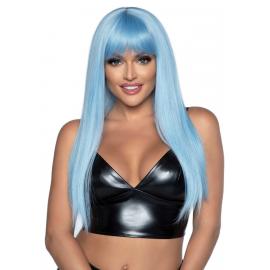 Довга блакитна перука Leg Avenue Long straight bang wig Blue, гладка, 61 см - 1