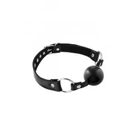 Кляп Fetish Tentation Premium Leather gag with silicone ball Black - 1