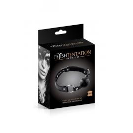 Кляп Fetish Tentation Premium Leather gag with silicone ball Black - 2
