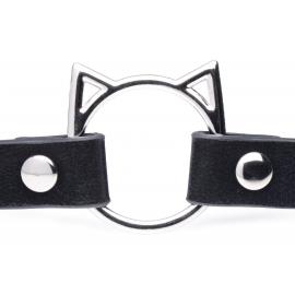 Чокер Master Series Kinky Kitty Ring Slim Choker - Black - 4