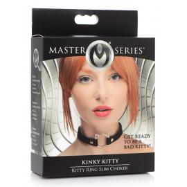 Чокер Master Series Kinky Kitty Ring Slim Choker - Black - 2