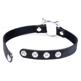 Чокер Master Series Kinky Kitty Ring Slim Choker - Black - 3