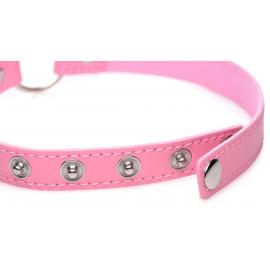 Чокер Master Series Kinky Kitty Ring Slim Choker - Pink - 2