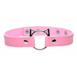 Чокер Master Series Kinky Kitty Ring Slim Choker - Pink - 1