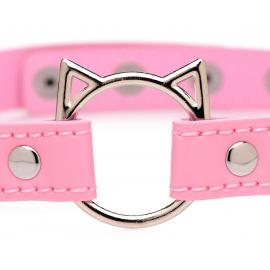 Чокер Master Series Kinky Kitty Ring Slim Choker - Pink - 3