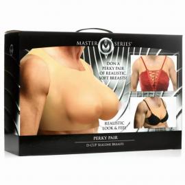 Накладні силіконові груди Master Series Perky Pair D-Cup Silicone Breasts - 6