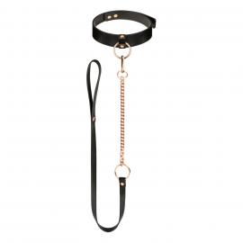 Нашийник з повідцем Rosy Gold - Collar with Leash - Black - 1