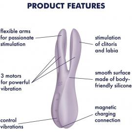 Кліторальний вібратор Satisfyer Threesome 2 Violet - 2
