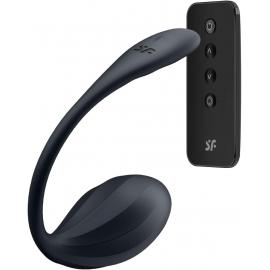 Віброяйце Satisfyer Ribbed Petal Connect App Black - 5