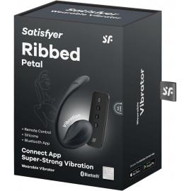Віброяйце Satisfyer Ribbed Petal Connect App Black - 7