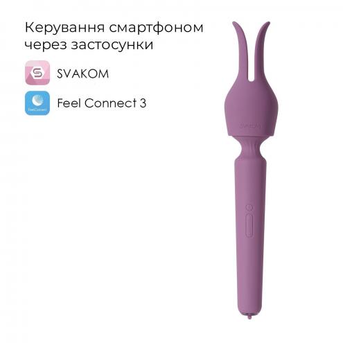 Интерактивный вибромассажер с подогревом Svakom Emma Neo 2, мощный, насадка-ушки