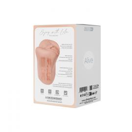 Мастурбатор-вагіна + попка Alive Lola Super Realistic Masturbator L Flesh, два канали, реалістік - 6