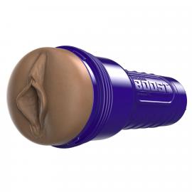 Мастурбатор-вагіна Fleshlight Boost Bang Medium Dark Flesh, плаваючі кільця Turbo Tech - 1