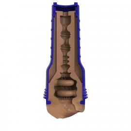 Мастурбатор-вагіна Fleshlight Boost Bang Medium Dark Flesh, плаваючі кільця Turbo Tech - 7