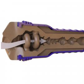 Мастурбатор-вагіна Fleshlight Boost Bang Medium Dark Flesh, плаваючі кільця Turbo Tech - 6