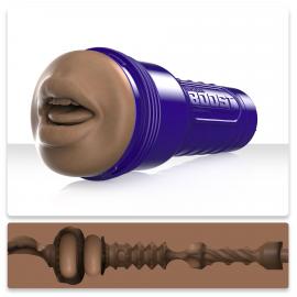 Мастурбатор-ротик Fleshlight Boost Blow Medium Dark Flesh, плаваючі кільця Turbo Tech - 1