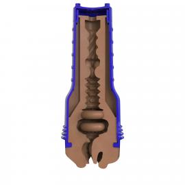 Мастурбатор-ротик Fleshlight Boost Blow Medium Dark Flesh, плаваючі кільця Turbo Tech - 4