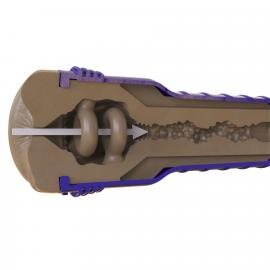 Мастурбатор-попка Fleshlight Boost Blast Female Medium Dark Flesh, плаваючі кільця Turbo Tech - 2