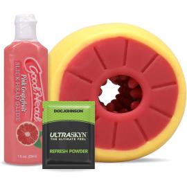 Набір для мінету Doc Johnson GoodHead Grapefruit Blowjob Set - Yellow - 1