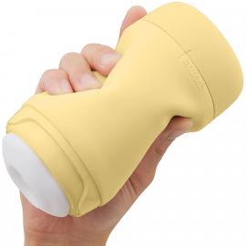 Мастурбатор TENGA PUFFY Custard Yellow, ультрамягкий материал, многоразовый, сквозной - 6