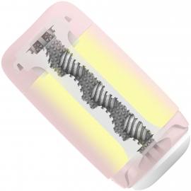 Мастурбатор TENGA PUFFY Strawberry Pink, ультрамягкий материал, многоразовый, сквозной - 6