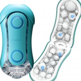Мастурбатор Tenga Flip Orb — Ocean Blue, с изменяемым сжатием, со стимулирующими шариками внутри - 7