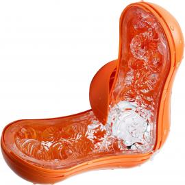 Мастурбатор Tenga Flip Orb — Sunset Orange, с изменяемым сжатием, со стимулирующими шариками внутри - 10