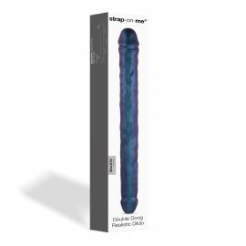 Фалоімітатор подвійний Strap-On-Me DOUBLE DONG REALISTIC DILDO - SNAKY METALLIC COLOR - 5