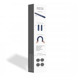 Фалоімітатор подвійний Strap-On-Me DOUBLE DONG REALISTIC DILDO - SNAKY METALLIC COLOR - 6