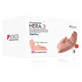 Мастурбатор Kokos Hera 3 2WayPlus з вібрацією та масажем - 4