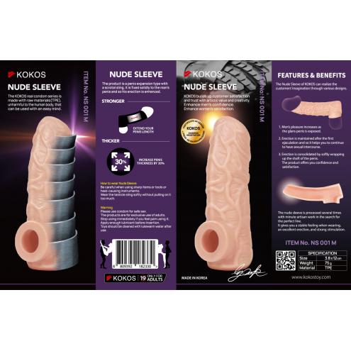 Насадка на член Kokos Nude Sleeve NS 001 L