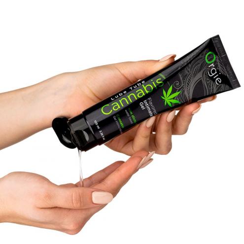Лубрикант на водной основе Orgie Lube Tube Cannabis, 100 мл, с маслом семян конопли