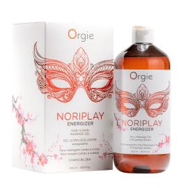 Гель для NURU-масажу Orgie - Noriplay Energizer (500 мл), екстракт гінкго білоба, захисне простирадло - 1