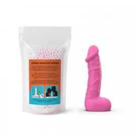 Свічка у вигляді члена Чистий Кайф MEDIUM Pink - 2