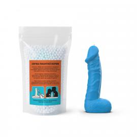 Свічка у вигляді члена Чистий Кайф LARGE Blue - 5