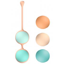 Вагинальные шарики Liebe Kewos — Peach/Mint, 5 шариков в комплекте - 4