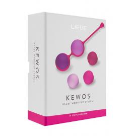Вагінальні кульки Liebe Kewos — Cerise/Candy Violet, 5 кульок у комплекті - 3