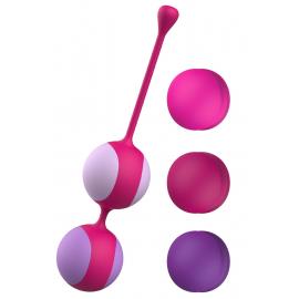 Вагінальні кульки Liebe Kewos — Cerise/Candy Violet, 5 кульок у комплекті - 1