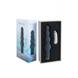 Вибратор S Pleasures Bullets Obsidian, черный, в виде ряда шариков - 4
