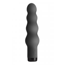 Вибратор S Pleasures Bullets Obsidian, черный, в виде ряда шариков - 1