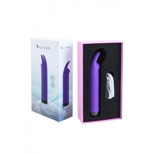 Вибратор S Pleasures Bullets Amethyst, с двумя отростками