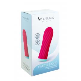 Вібропуля S Pleasures Bullets Twist - Shout Cerise, яскраво-рожева - 3