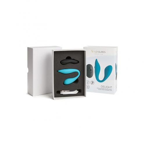 Подвійний вібратор S Pleasures Premium Delight, бірюзовий