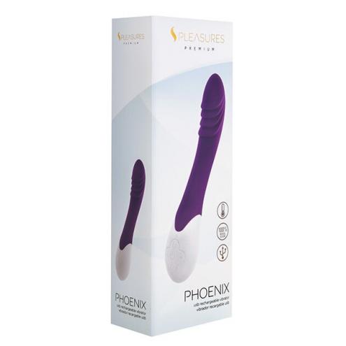 Вибратор для точки G S Pleasures Premium Phoenix, фиолетовый