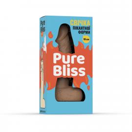 Свічка у вигляді члена Pure Bliss MINI Brown 15 см - 3