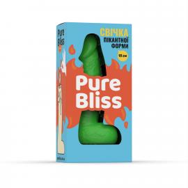 Свічка у вигляді члена Pure Bliss MINI Green 15 см - 7