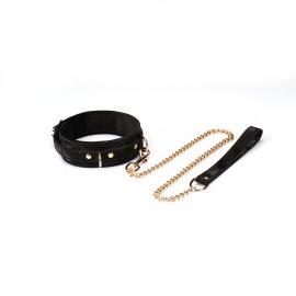 Нашийник з повідцем Liebe Seele Boudoir Amor Collar with Leash Black - 1
