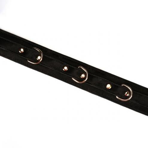 Нашийник з повідцем Liebe Seele Boudoir Amor Collar with Leash Black