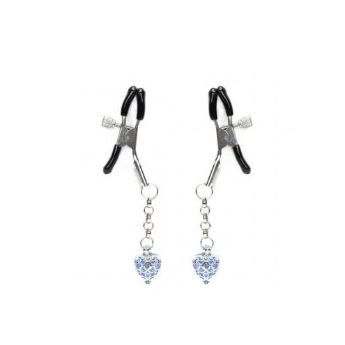 Затискачі для сосків Liebe Seele Glow-in-dark Nipple Clamps Blue