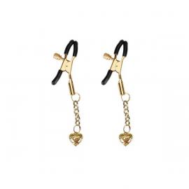 Затискачі для сосків Liebe Seele Hollow Heart Nipple Clamps Gold - 1